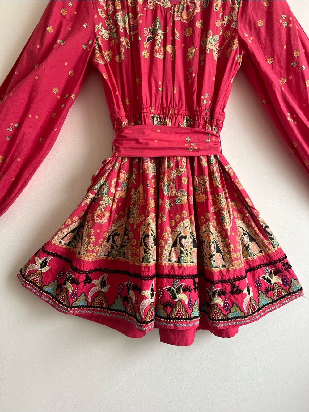 Anthropologie Raquel Embroidered Mini Dress in Pink Combo - Picture 13 of 16